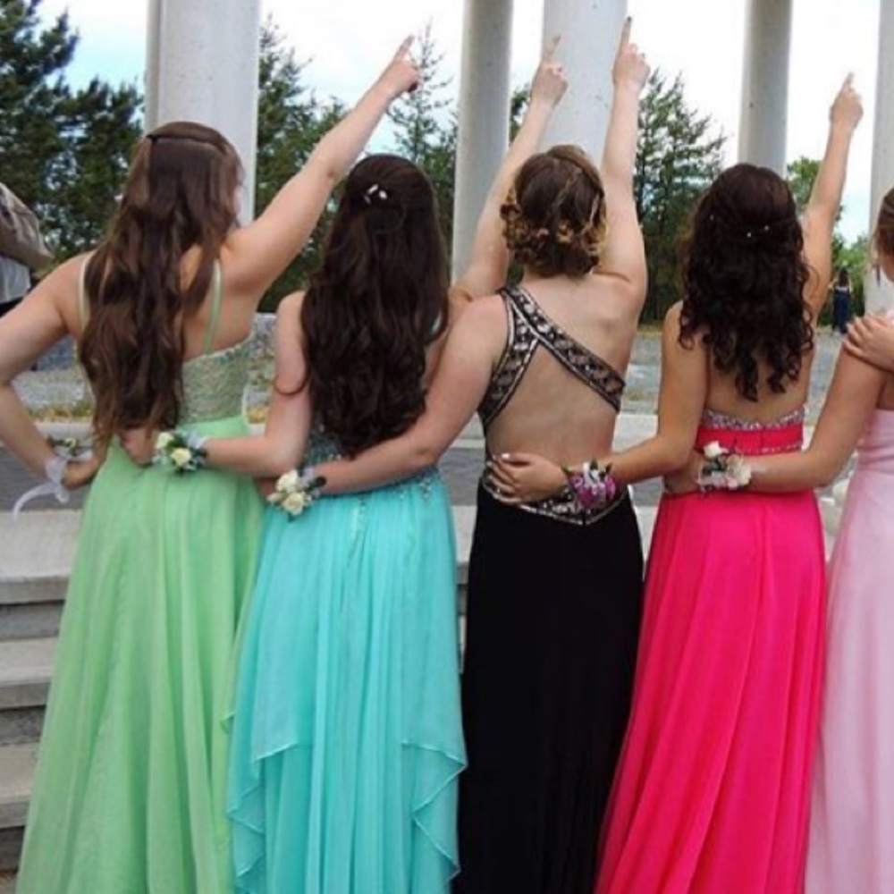 Aqua / blue prom dress - Picture 3 of 7